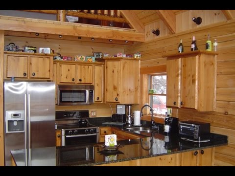Log cabin kitchen cabinets