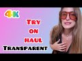 4K Try On Haul Uncensored 4K Transparent Cleaning Lingerie Chic Mesh Dress Try On Haul