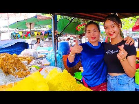 All The Best Street Food! Cambodia Yellow Pancake, Noodle Soup, Rice Noodles, Spring Roll, & More
