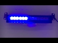 Vnitřní modrý LED predátor 12/24V - 12x 3W LED (356x60x80mm) - Video Youtube