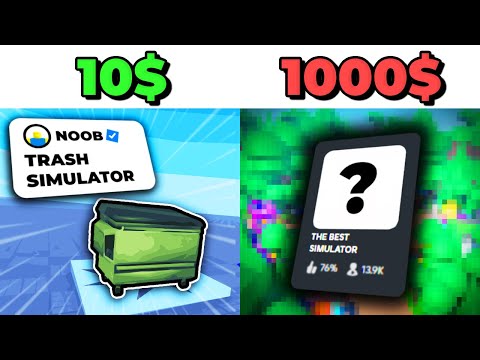 I Paid 10$ VS 1000$ For A ROBLOX SIMULATOR