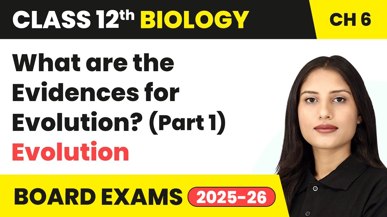 What are the Evidences for Evolution? (Part 1) - Evolution | Class 12 Biology Ch 6 | CBSE 2024-25