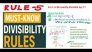 Download the video "Divisibility Rule for 5: Simple Way to Check if Number Ends with 0 or 5 and Divisible by 5"
