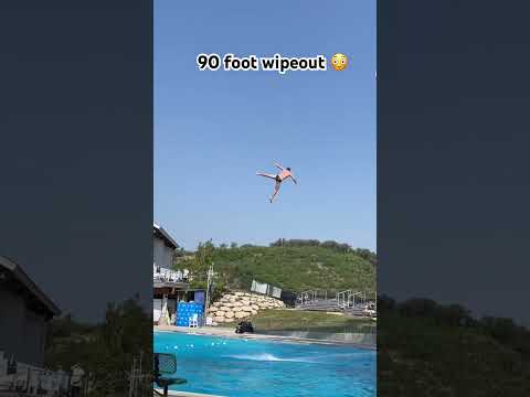 Red Bull Cliff Diver fails from 90 feet!!!!!