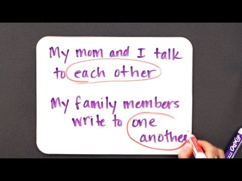 "Each Other" vs. "One Another" | Grammar Lessons