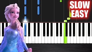 Let It Go (Frozen) - SLOW EASY Piano Tutorial by PlutaX