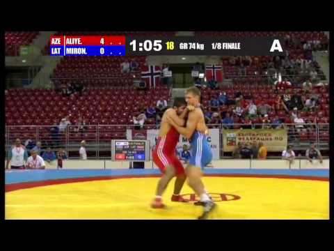 WWJC2013 / Jeyhun Aliyev - Sergey Mironovs (LAT) - GR 74 kg - 1/8 final