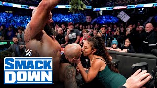 Braun Strowman enlists the help of mistletoe and ring announcer Samantha Irvin to revive Ricochet