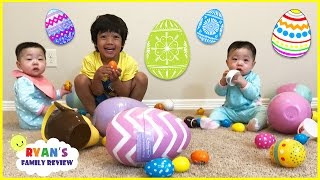 Easter Egg Hunts for the first time with twin babies on Ryan's Family Review