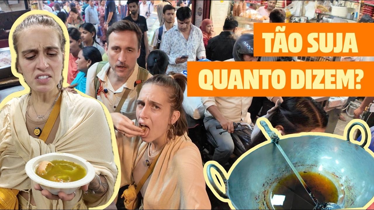 PROVANDO COMIDA DE RUA NA ÍNDIA - DEU RUIM? É SUJA MESMO?