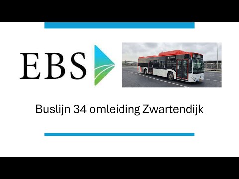 EBS buslijn 34: Omleiding Zwartendijk richting Maassluis