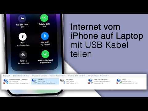 Use internet from your iPhone on your PC/laptop! Wired hotspot