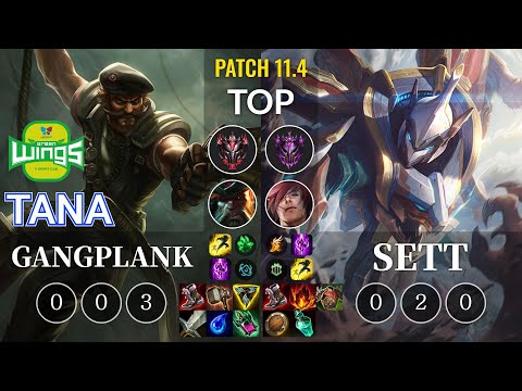 JAG TaNa Gangplank vs Sett Top - KR Patch 11.4