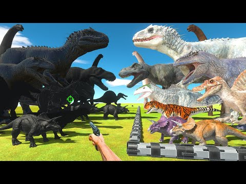 FPS Avatar Rescues Dinosaurs and Fights Shadow Itself - Animal Revolt Battle Simulator