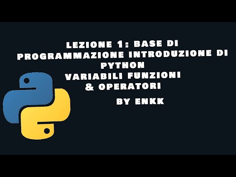 programmazione 1: introduzione a python, Variabili booleane, Funzione print, operatori. By Prof Enkk