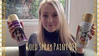 DIY with gold spray paint