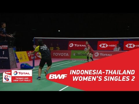 Uber Cup | WS2 | Gregoria Mariska TUNJUNG (INA) vs Nitchaon JINDAPOL (THA) | BWF 2018