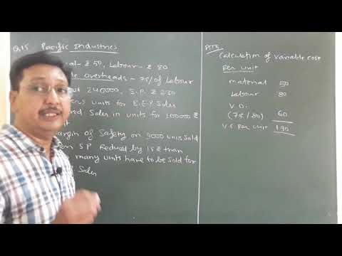 B. Com Final Year #8 Marginal Costing