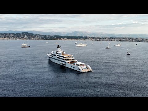 Superyachts in the Mediterranean Sea
