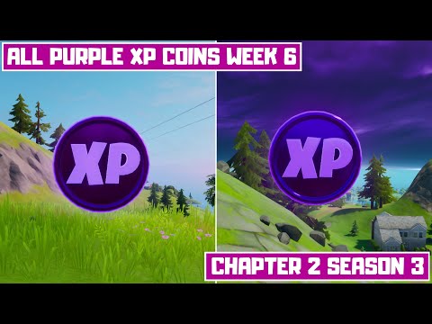 All 2 Purple XP Coins Locations Week 6! - Secret XP Coins Fortnite Chapter 2 Season 3