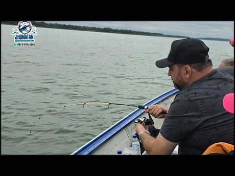 PADRE  DE BORBOREMA-SP EM UMA GRANDE PESCARIA DE CORVINAS NO RIO TIETE, GUIA DE PESCA JHONATAN