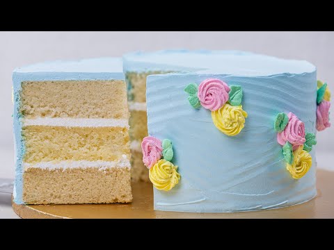 The Ultimate White Velvet Cake | Vanilla Ermine Buttercream