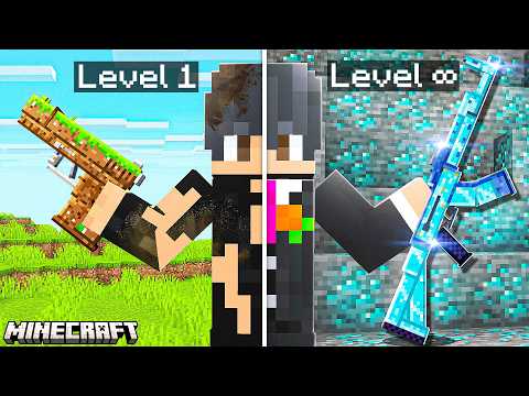 Upgrading Gun Shop From DIRT to DIAMOND in Minecraft!