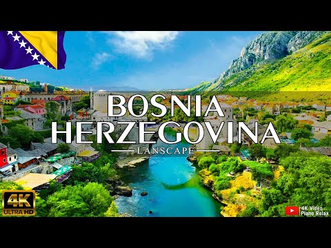FLYING OVER BOSNIA AND HERZEGOVINA (4K UHD) - Relaxing Music Along With Beautiful Nature Videos - 4K