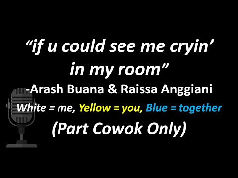 Arash Buana & Raissa Anggiani - if u could see me cryin’ in my room | Male Part Only | Sing With Me