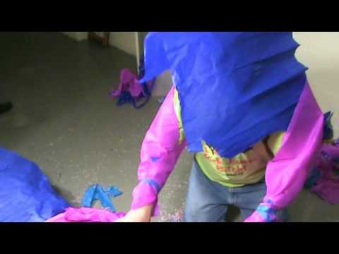High speed photography. Pinata, take one