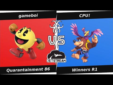 Quarantainment 86 Winners R1 - gameboi (Pac Man) Vs CPU! (Banjo) - SSBU