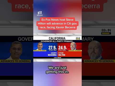 Ex-Fox News host Steve Hilton will advance in CA gov. race, facing Xavier Becerra