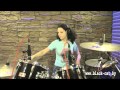Юля (Ученица студии "Black CaT"), обучение на барабанах 