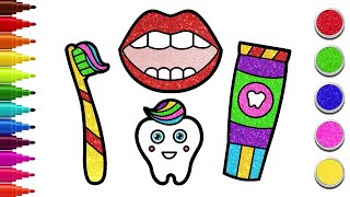 🦷 Aprenda a Desenhar Cuidados Dentários | Tutorial De Desenho Fácil | Chiki art Brasil