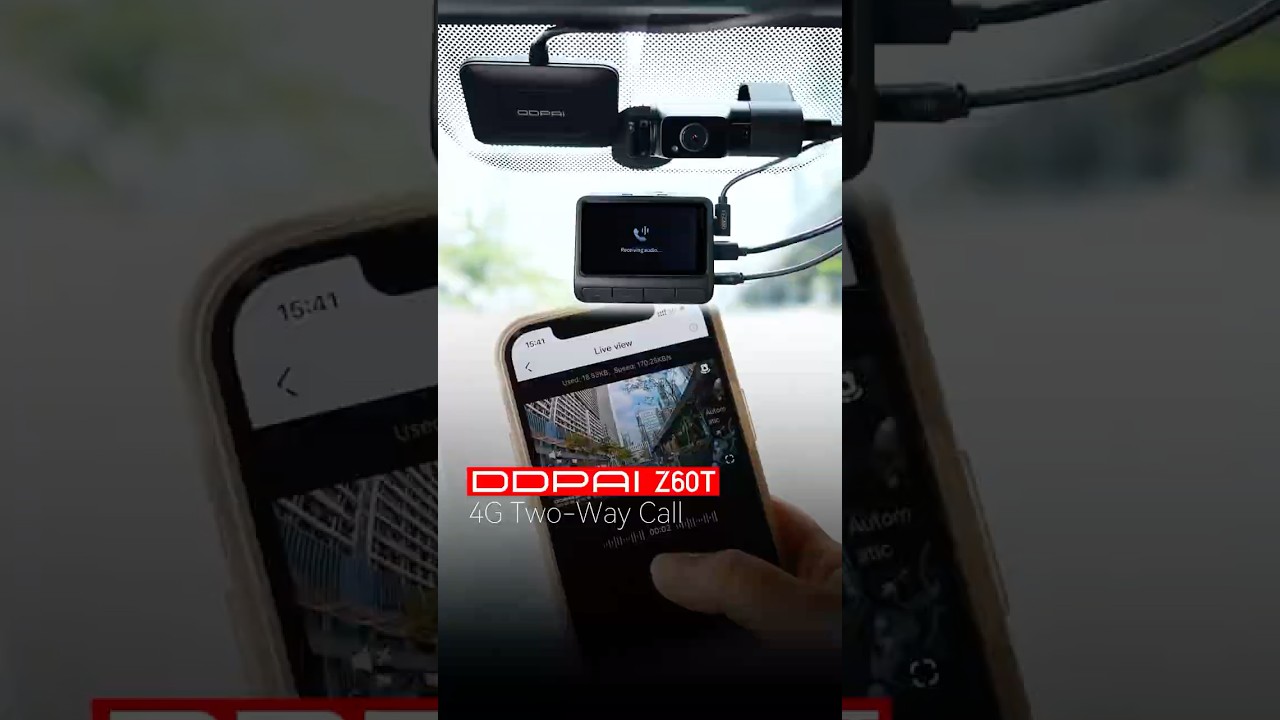 With the DDPAI Z60T, your car is just a phone call away. #DDPAIZ60T #4GDashcam #CarTech #RoadSafety