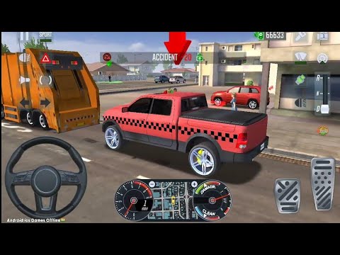 Big Pickup SUV Red RAM 1500 Taxi Driving Sim 2020 #5 - Ultimate Taxi Driver - Android  Gameplay