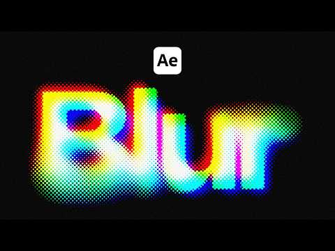 How to Make a Halftone Blur Text Effect in After Effects!