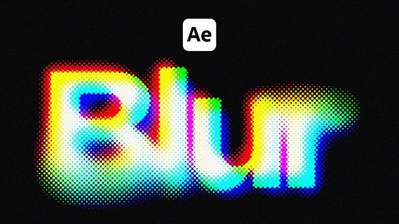 How to Make a Halftone Blur Text Effect in After Effects!