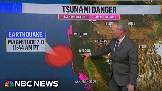Northern California coast under tsunami warning after 7.0-magnitude earthquake