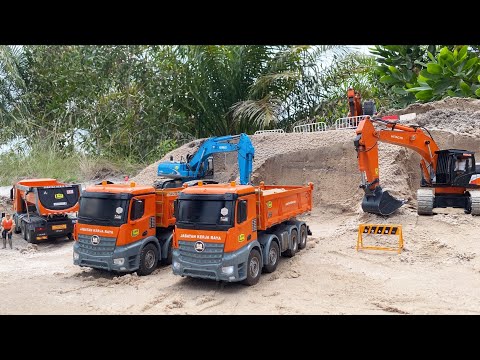 Strong Scale 1/16 : RC Excavator HITACHI, DOOSAN, KOBELCO Making Mega Industry Project