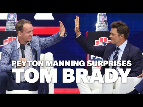 Peyton Manning Shares His Favorite Tom Brady Memories | Patriots Hall of Fame Ceremony