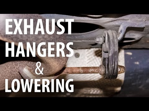 How to: Disconnect exhaust hangers with pliers & lower exhaust