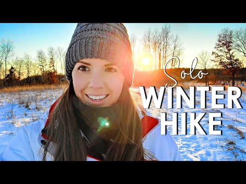 Solo WINTER HIKING | Chasing Minnesota Sunsets in 14 degrees