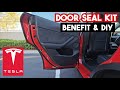 Tesla Model 3 Y Car Door Seal Kit Soundproof Rubber
