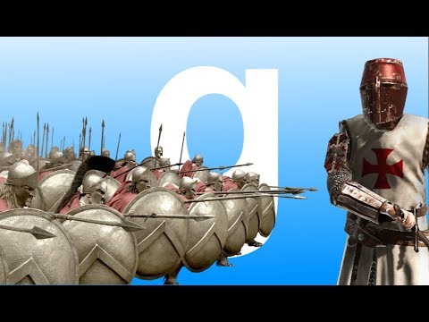 Knights Templar VS Spartans NPC Medieval Battle