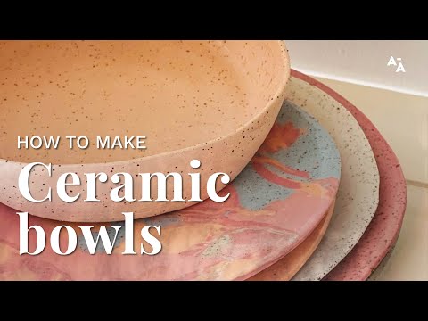 How to make ceramic bowls at home | Tutorial