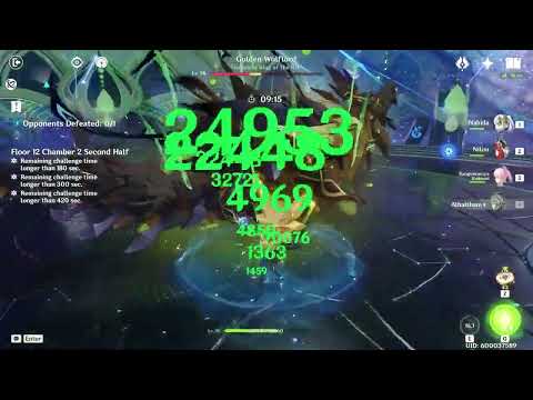 C0 Alhaitham showcase in Nilou bloom team (Sumeru cast featuring Kokomi)