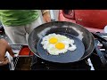 Indian Style Fried Eggs Triple Layer Omelet Indian Street Food