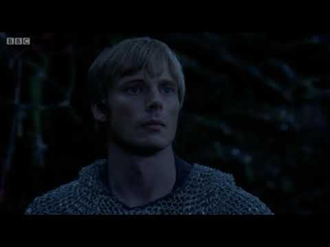 Merlin 4x10 - Arthur cries about druid boy