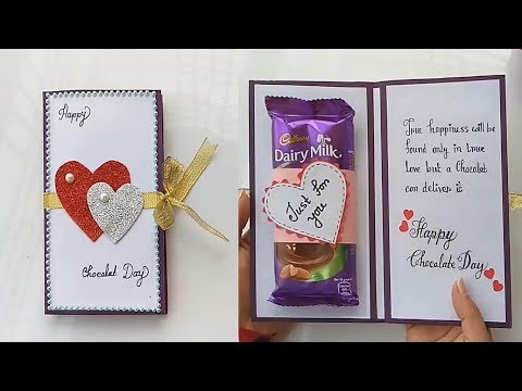 How to make Card for Chocolate Day / Greeting Card idea for Chocolate Day